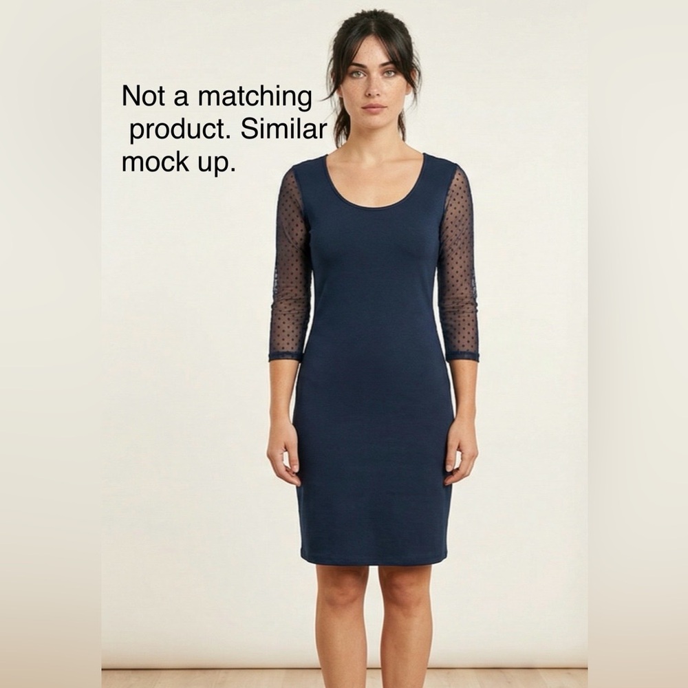 Black Alfani Dress with Faux Leather Accents in Sleeves and Back Yoke